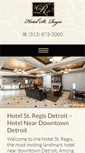 Mobile Screenshot of hotelstregisdetroit.com