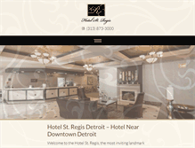 Tablet Screenshot of hotelstregisdetroit.com